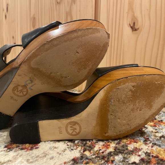 Michael Kors Josephine Chunky Wedge Sandals with Buckles - Picture 2 of 3